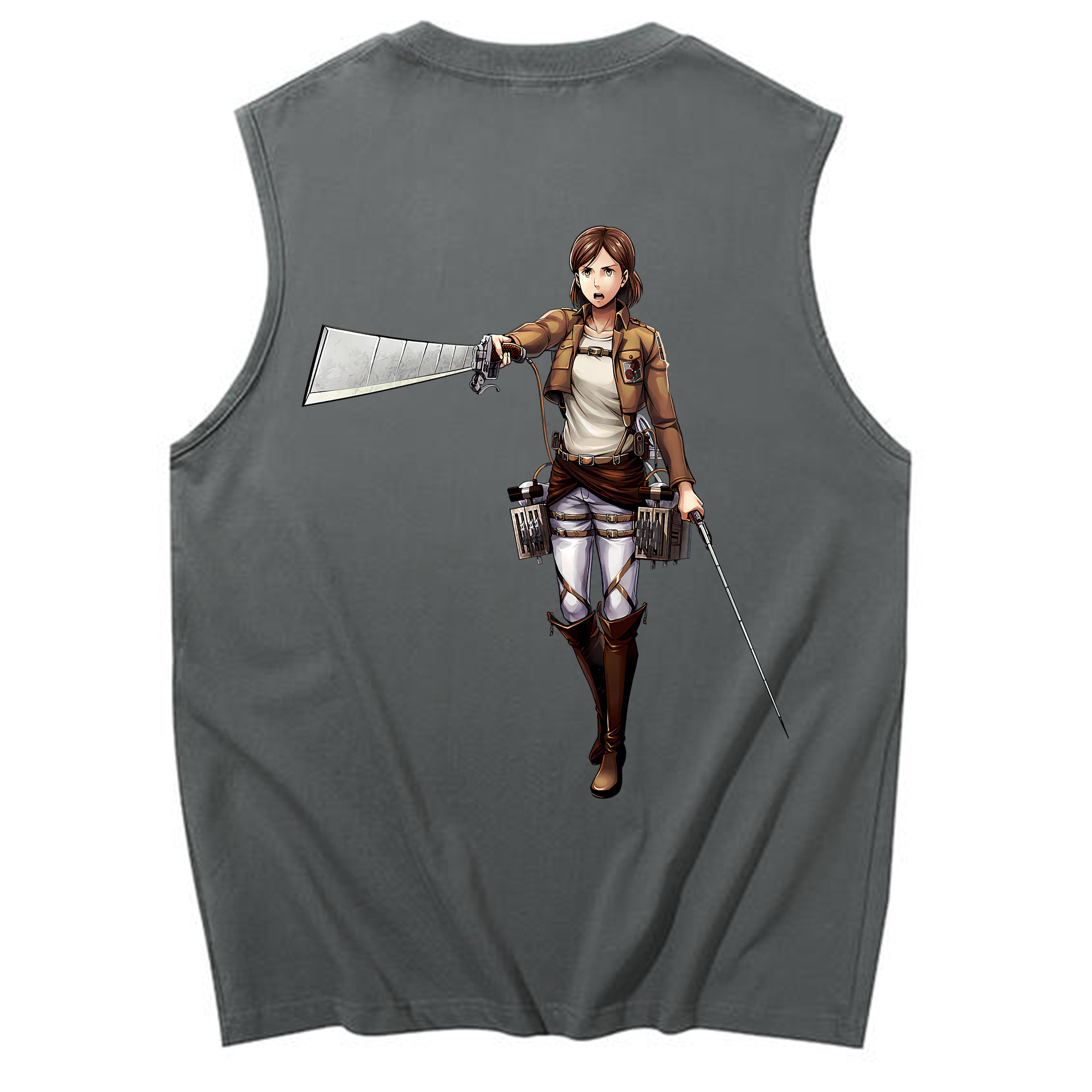 （画像用） 進撃の巨人 Attack on Titan コットン100％タンクトップ（背面プリント）